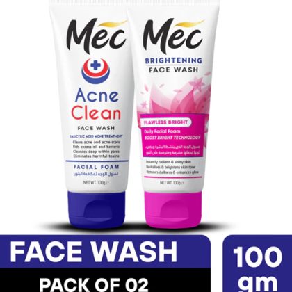 Mec-Brightening-Acne-Clean-&-Flawless-Bright-Face-Wash-100gm-(Pack-Of-2)